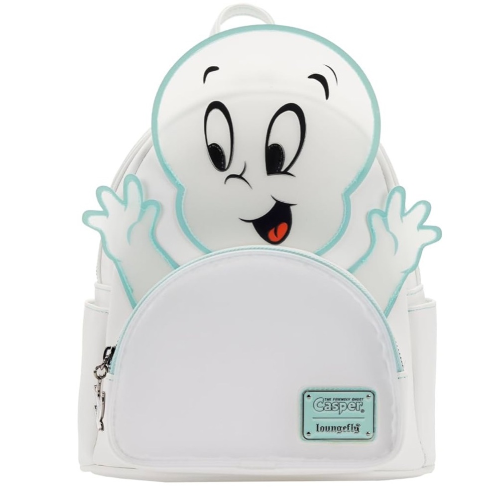 NWT Loungefly Casper Friendly Ghosty Glow In Dark Faux Leather Mini Back Pack - Picture 2 of 12
